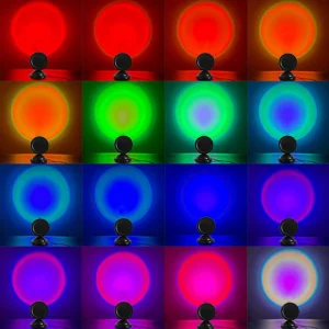 Mini USB Sunset Lamp Led Projector Night Light 16 Colors Switch Rainbow Atmosphere Home Bedroom Background Wall Decoration Gift - Image 5