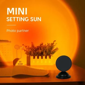 Mini USB Sunset Lamp Led Projector Night Light 16 Colors Switch Rainbow Atmosphere Home Bedroom Background Wall Decoration Gift - Image 1